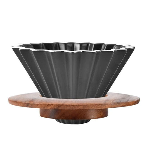 Goodening ceramic dripper featuring a large hole for pour-rate control.
