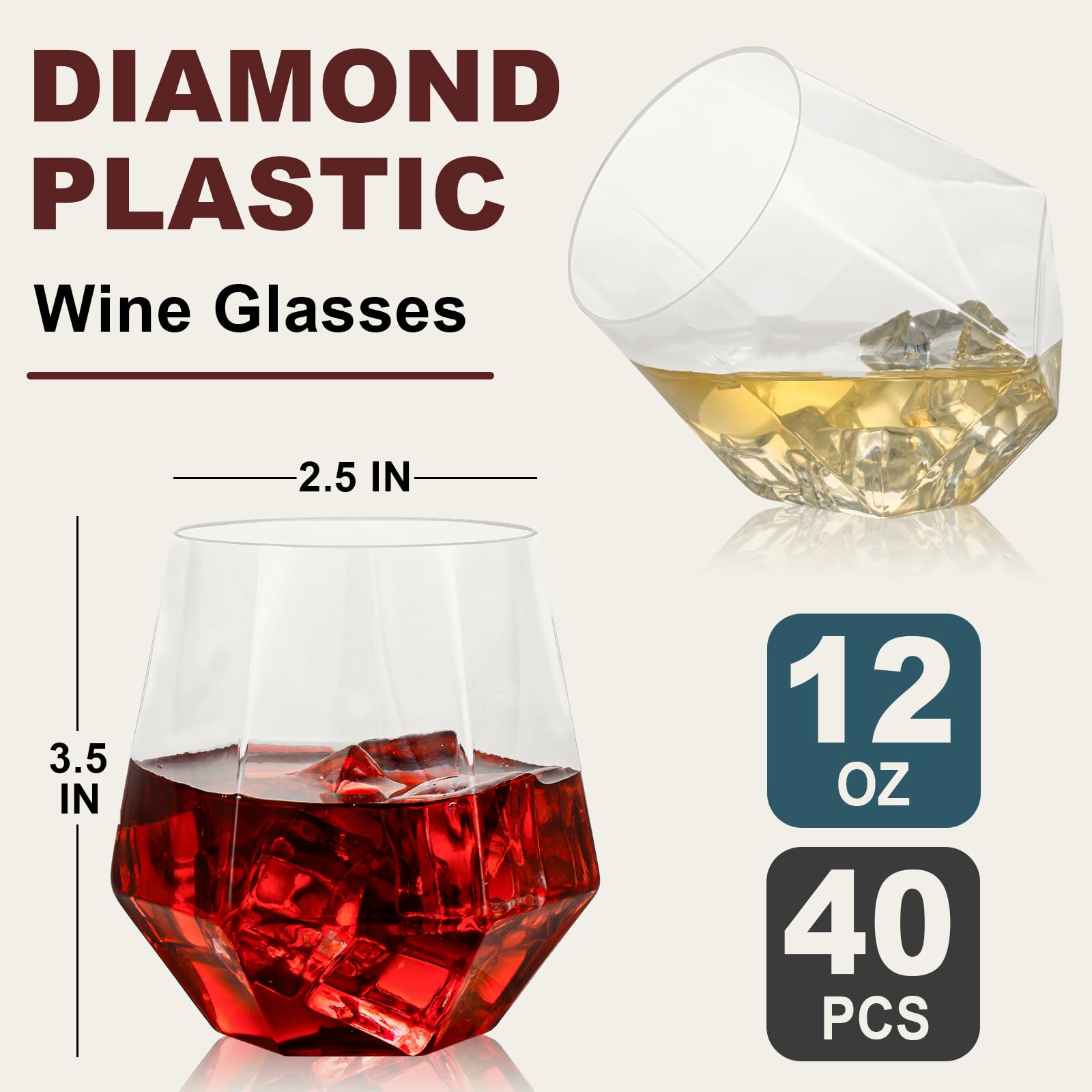 Goodluck 12 oz disposable cocktail glass perfect for weddings and celebrations