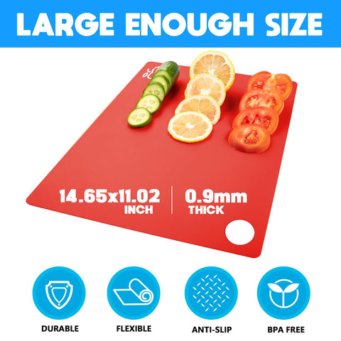 Goodluck BPA-free plastic cutting mats with non-slip back for stable chopping