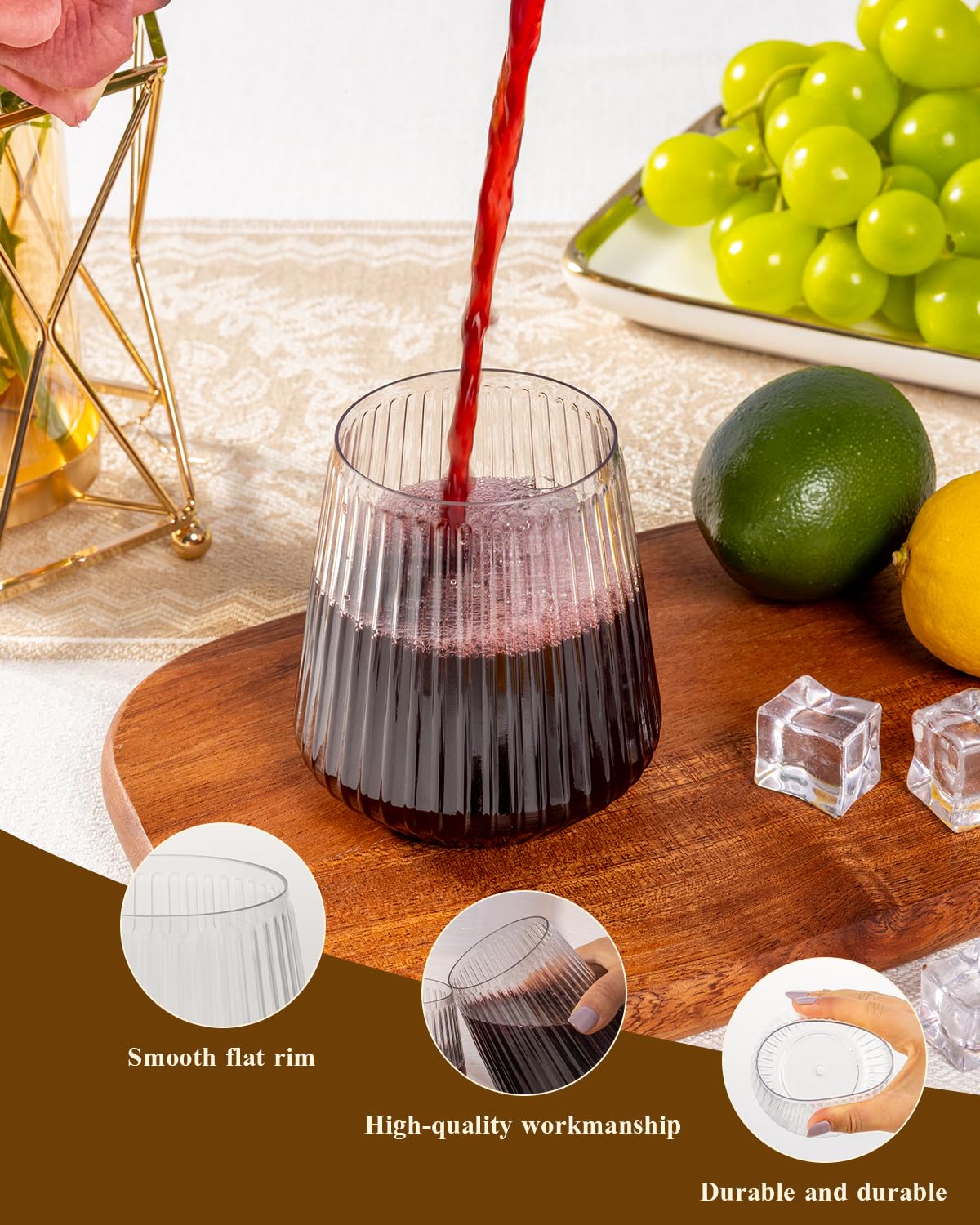 Goodluck 36-count disposable wine glasses packaged for quick event setup