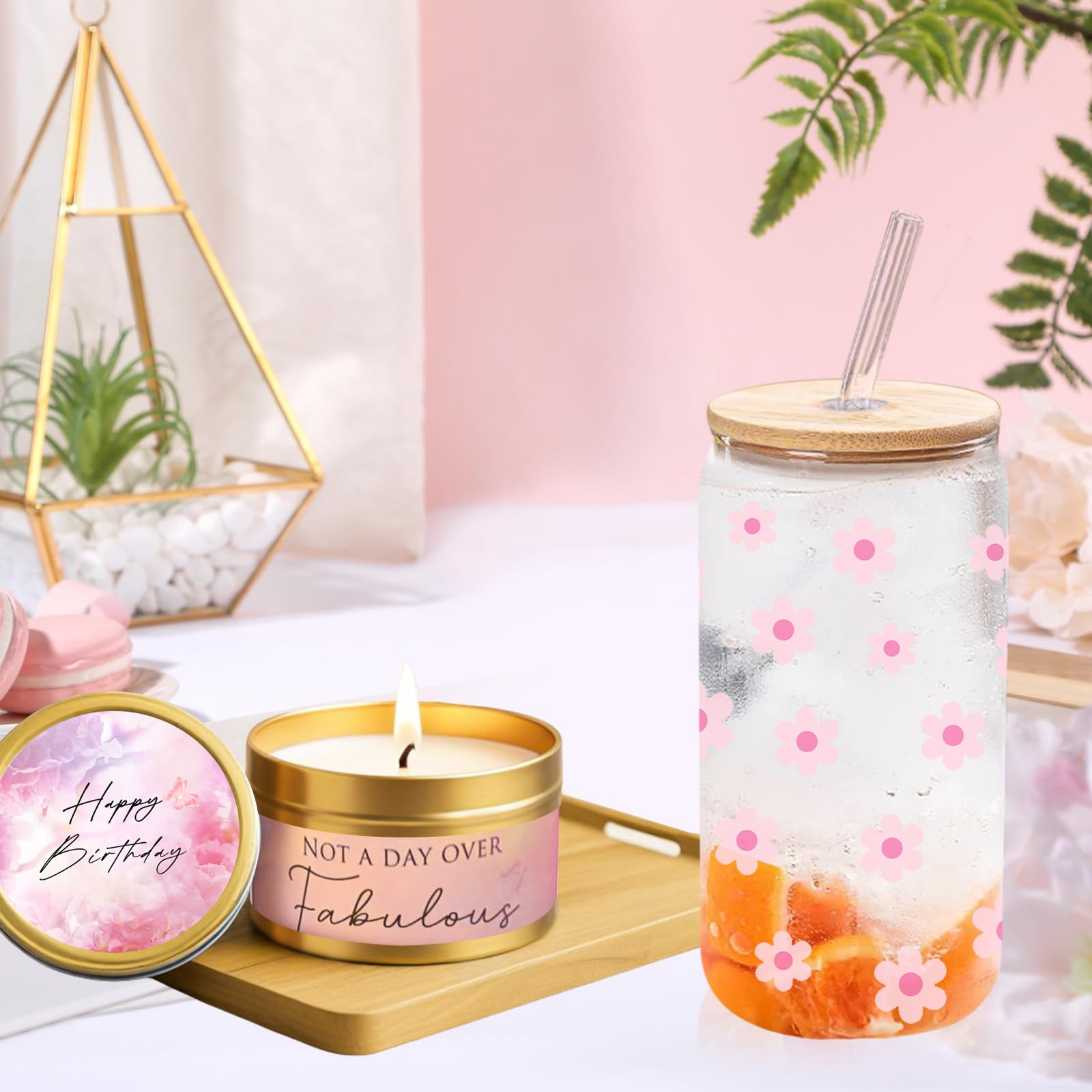 GooBird rose-scented candle for calming self-care moments.