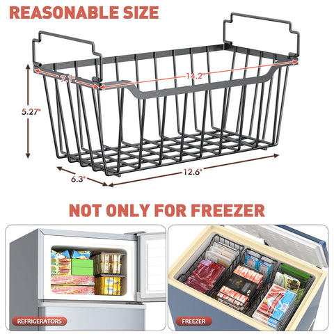 Goovilla freezer bins showing easy-access handles for quick retrieval