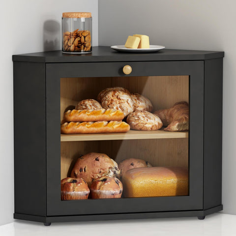 Goozii corner bread box assembly enables quick, clean countertop setup.