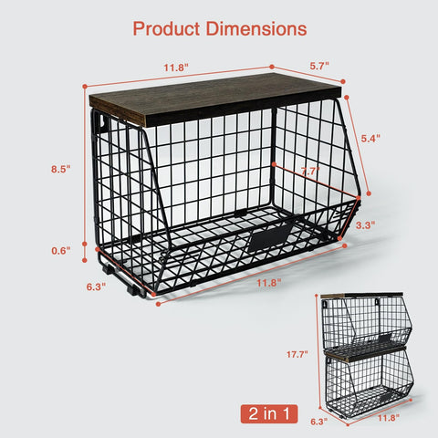 Goozii multi-use storage basket pack offers flexible, durable kitchen organization.