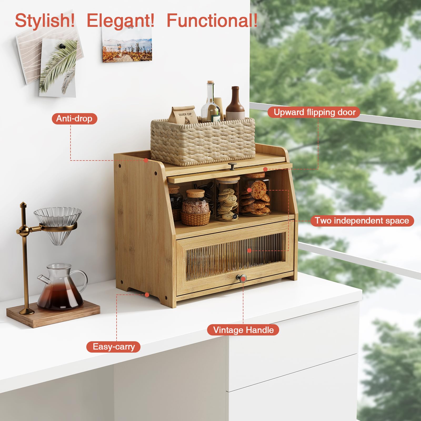 Close-up of Goozii bamboo material highlighting natural grain and durability