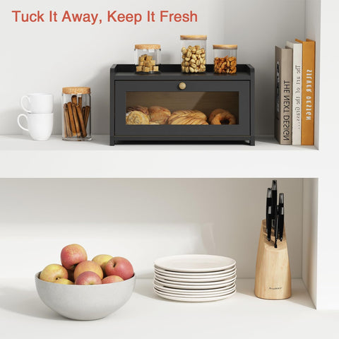 Goozii bamboo wood construction highlights premium materials for kitchen storage.