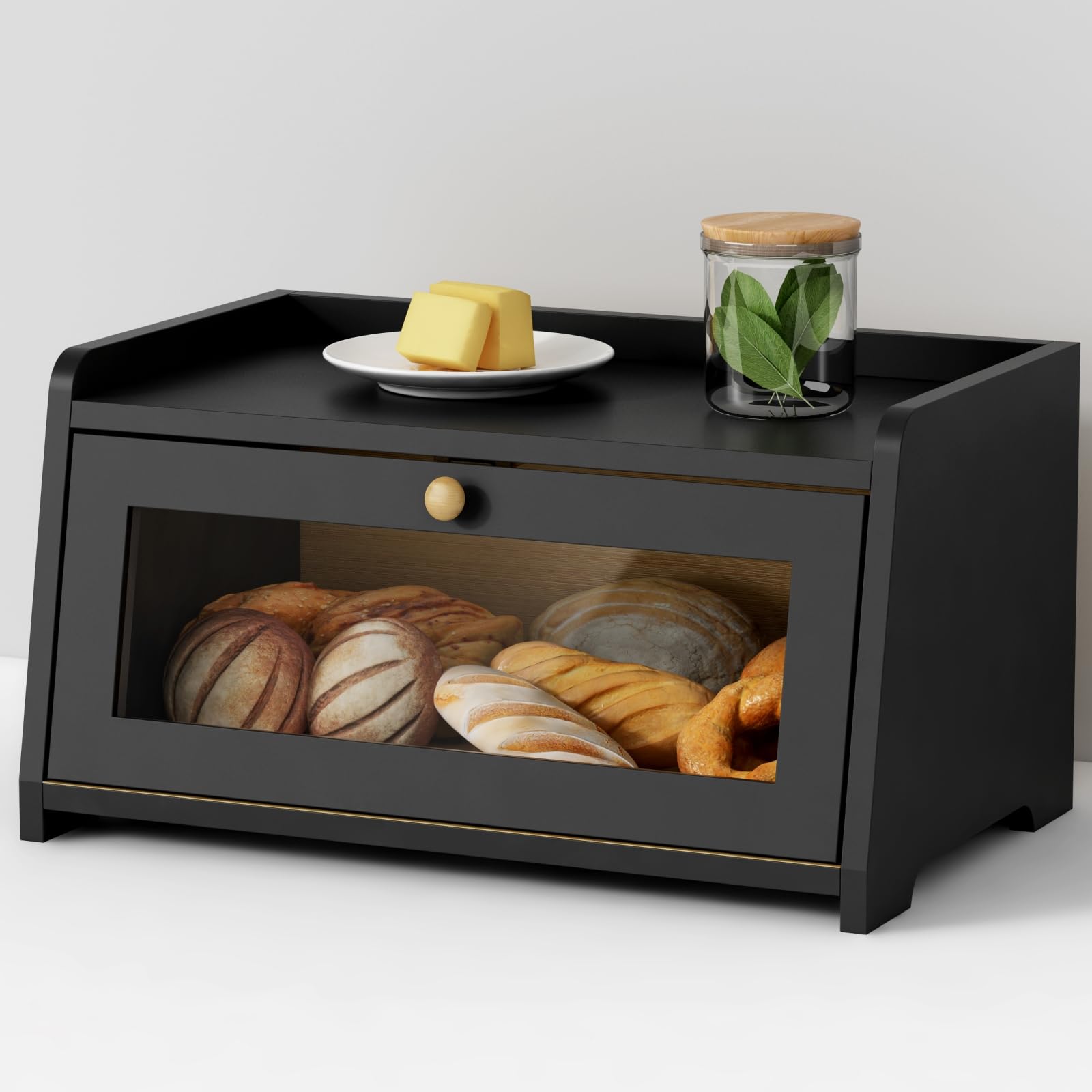 Goozii bread box easy assembly with labeled panels.