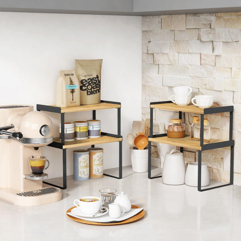 Goozii shelf riser large adds vertical cabinet space.