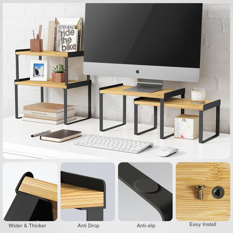Goozii shelf riser small helps organize pantry items.