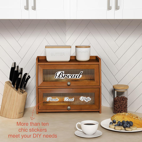 Goozii bread box magnetic door offers convenient, smooth opening and closing.