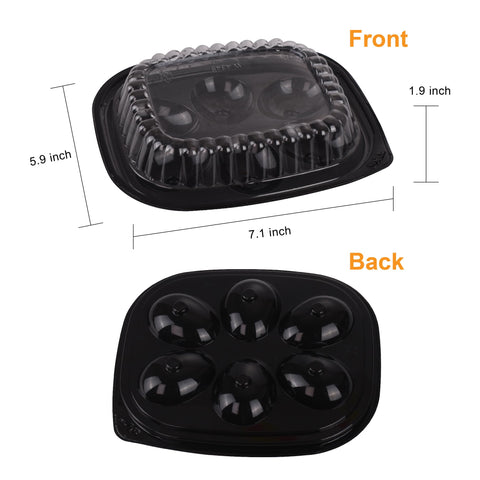 Gorander tray close-up shows sturdy PET plastic for durable party use.