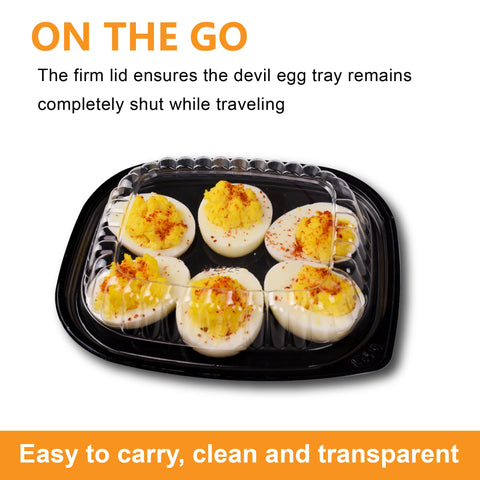 Gorander six-egg tray with lid fits perfectly for lunches and picnics.