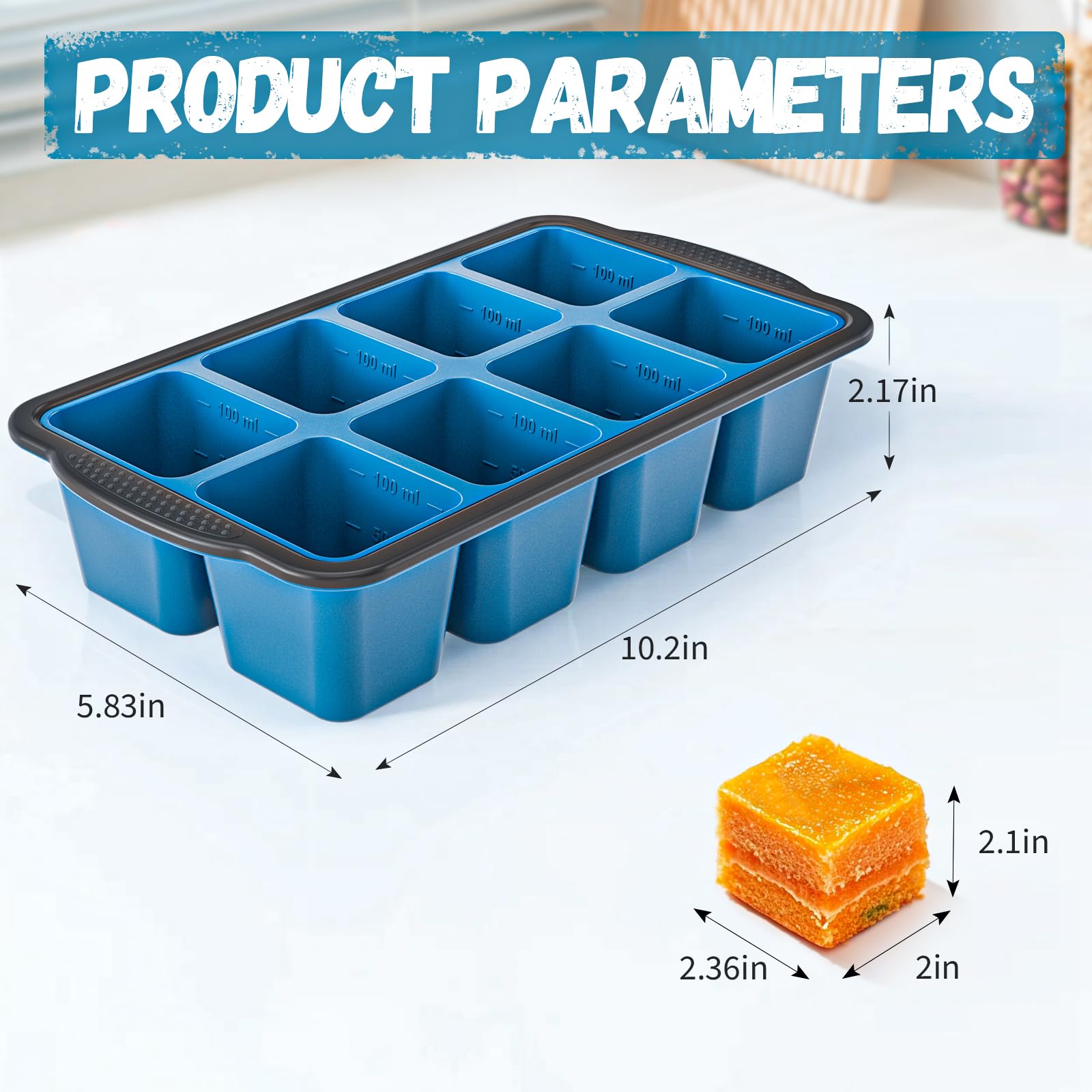 Heat-safe from -40°F to 450°F, Gorci tray doubles as baking molds.