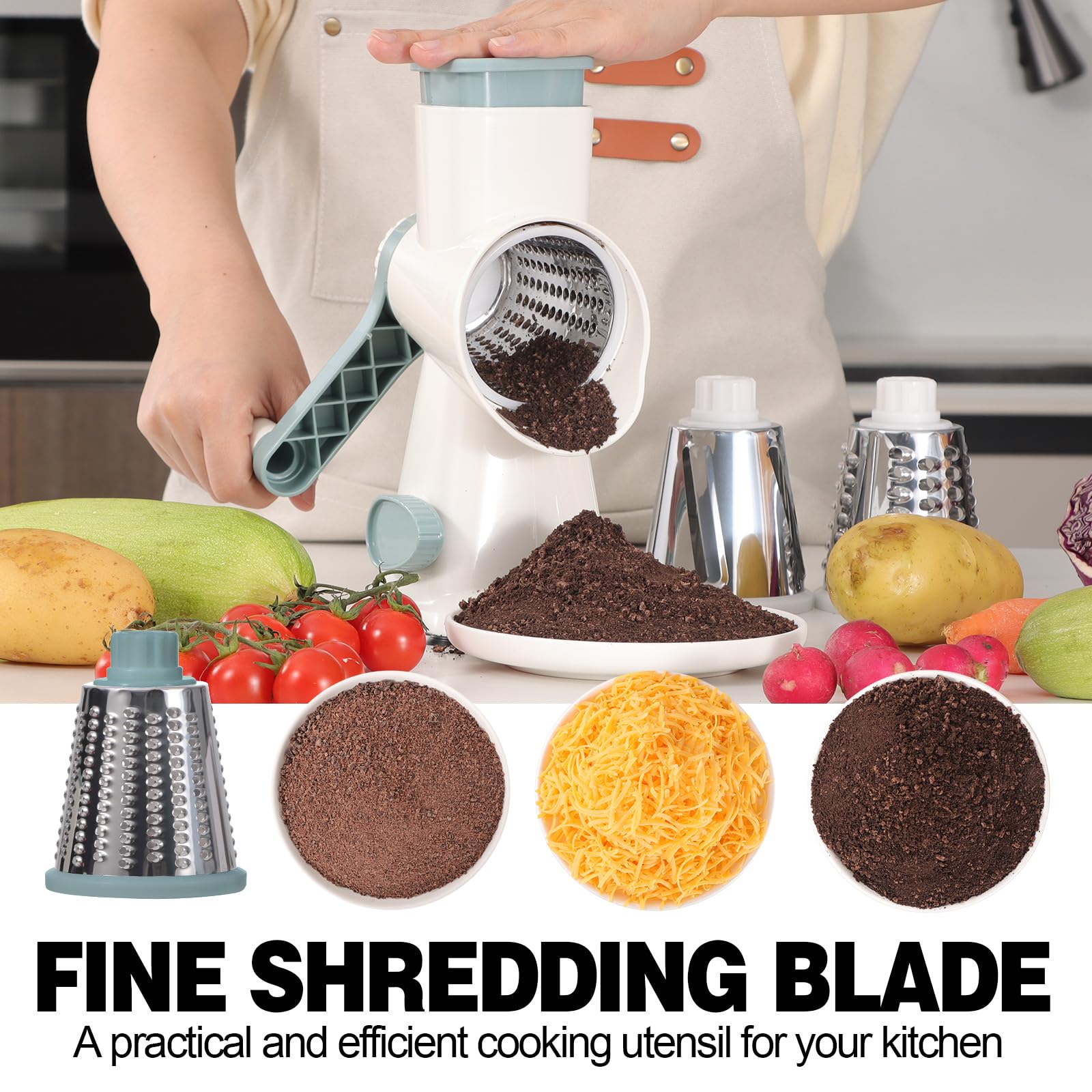 GORCI fine blade for delicate shreds and garnishes.