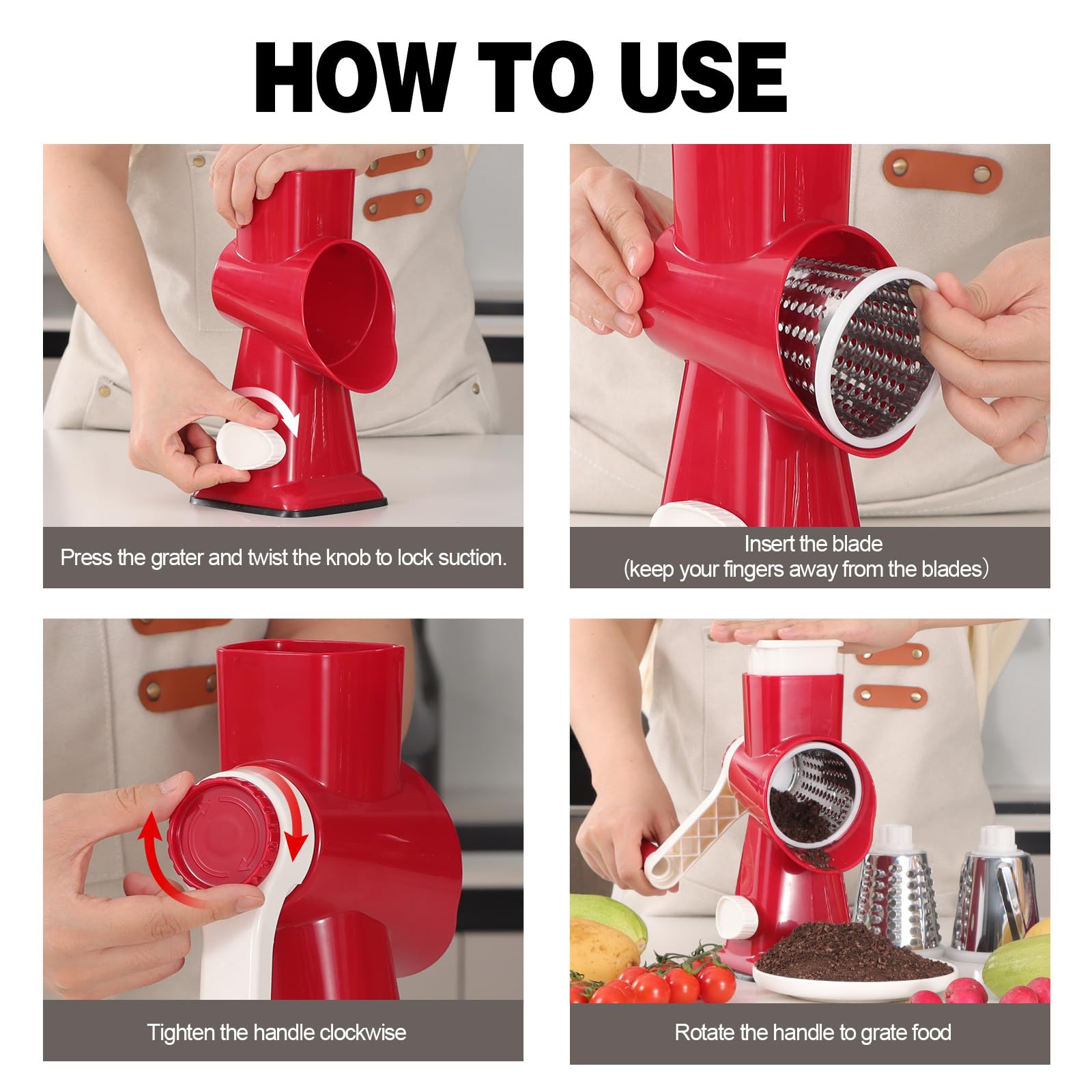 Easy-clean detachable parts for quick rinse