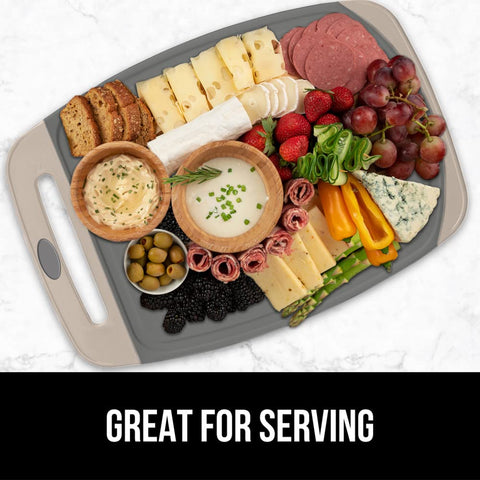 Gorilla Grip almond gray board ideal for charcuterie or meal prep