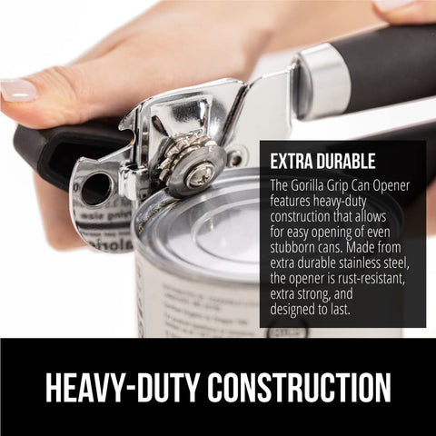 GORILLA GRIP built-in bottle opener adds convenient beverage access.