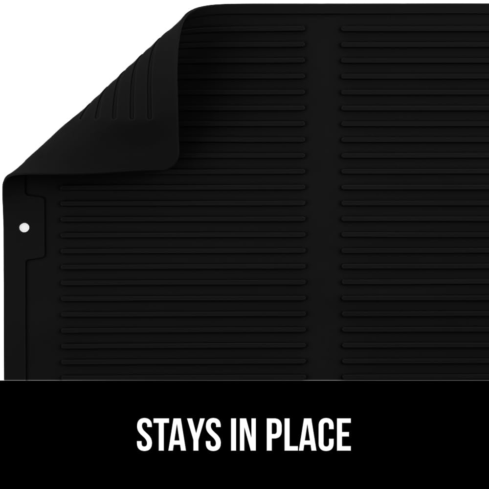 Gorilla Grip easy-to-store mat folds flat when not in use.