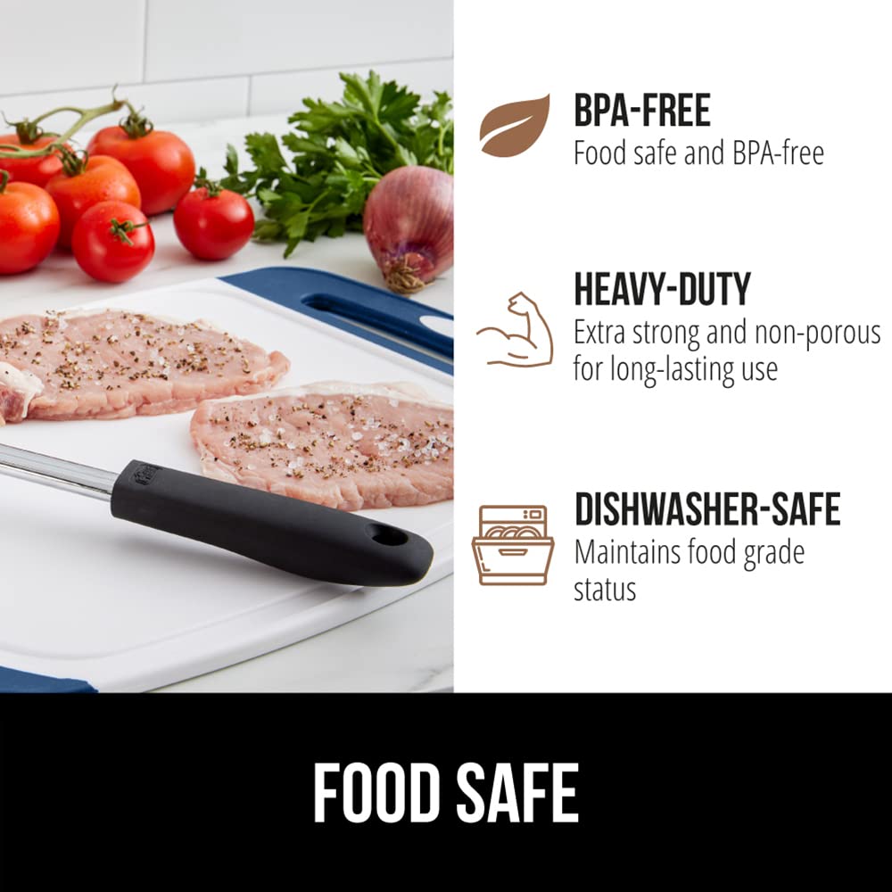 Dishwasher-safe plastic construction for easy cleanup after prep.