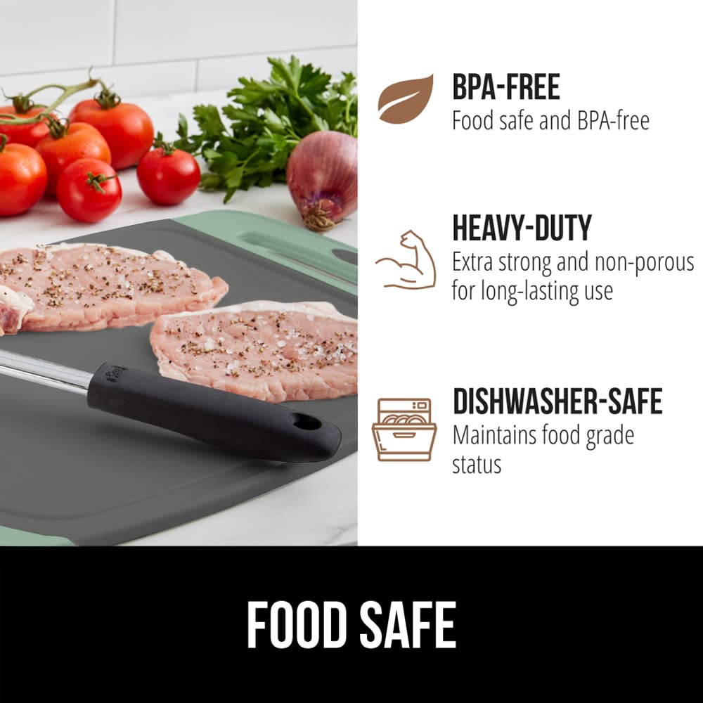 GORILLA GRIP cutting boards are dishwasher safe for easy cleanup after meals.