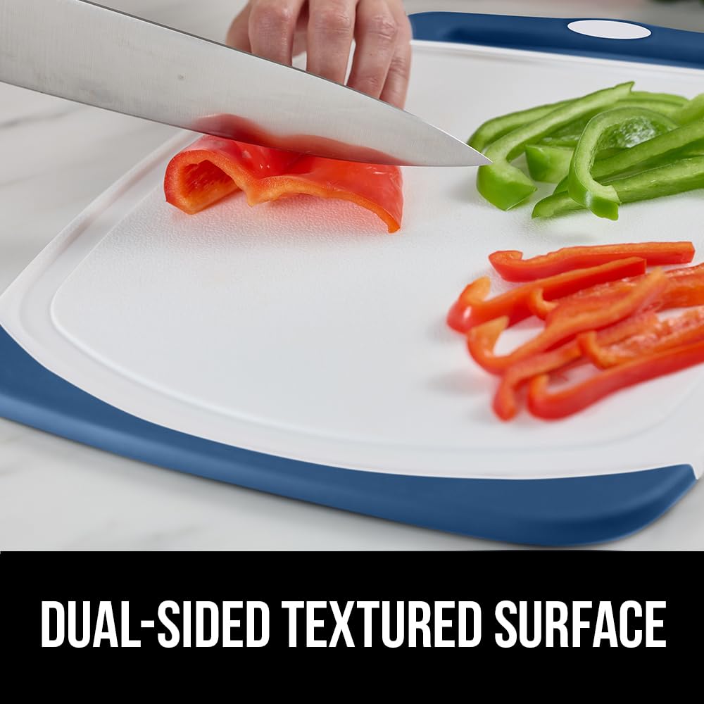 Large 16x11.2 inch board ideal for big ingredients.