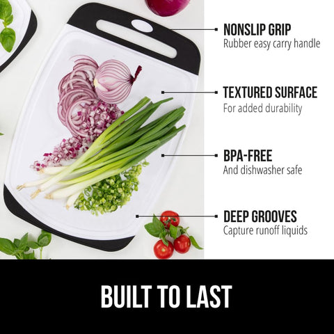 GORILLA GRIP cutting board set medium size ideal for mid-size prep