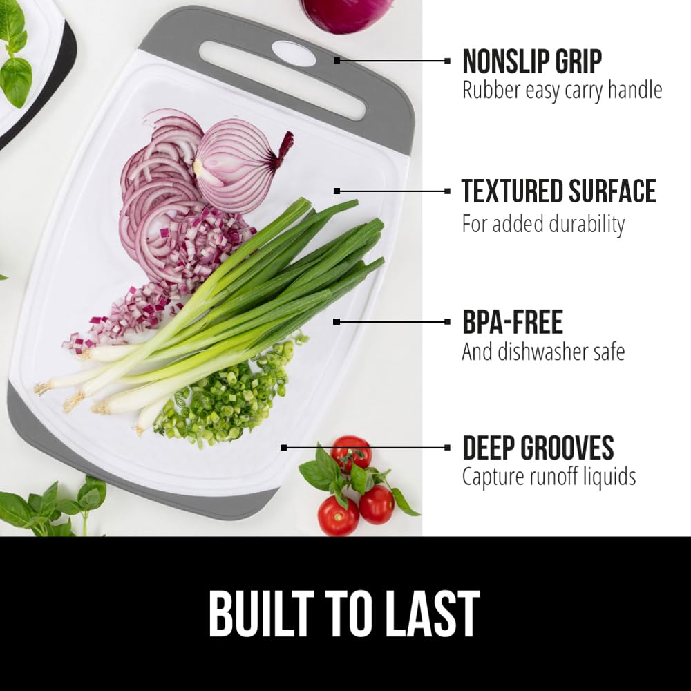 Gorilla Grip cutting board set 3, nonporous surface resisting stains and odors