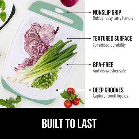 GORILLA GRIP set top view highlights three sizes designed for versatile kitchen tasks.