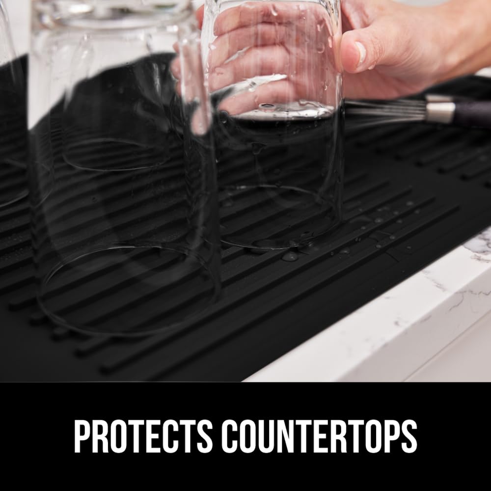 Gorilla Grip mat is dishwasher-safe for quick, hygienic cleaning.