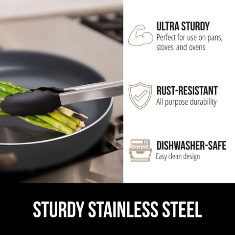 GORILLA GRIP dishwasher-safe tongs for easy cleanup after cooking
