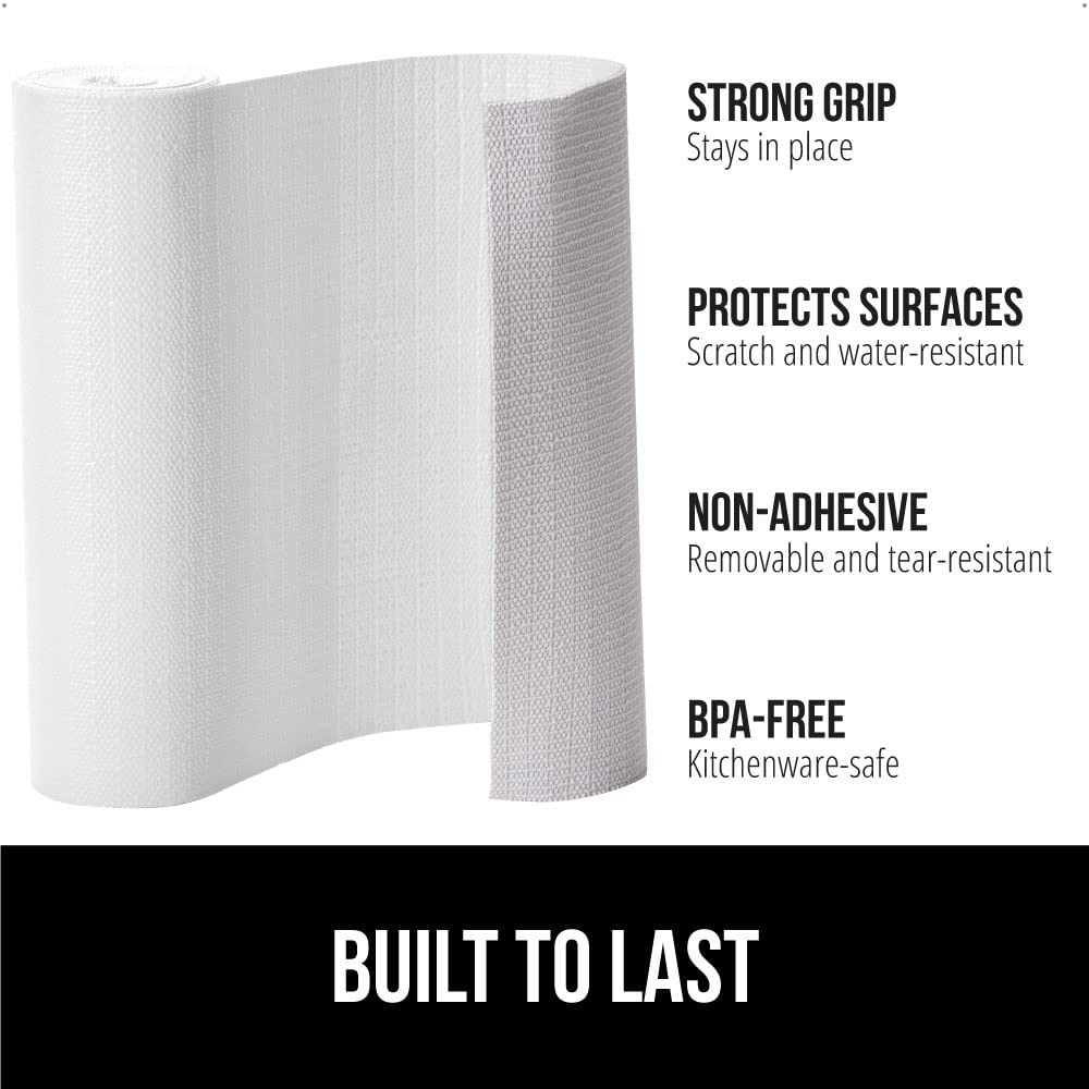 Gorilla Grip DripGuard drawer setup keeps contents stable with non-slip surface.