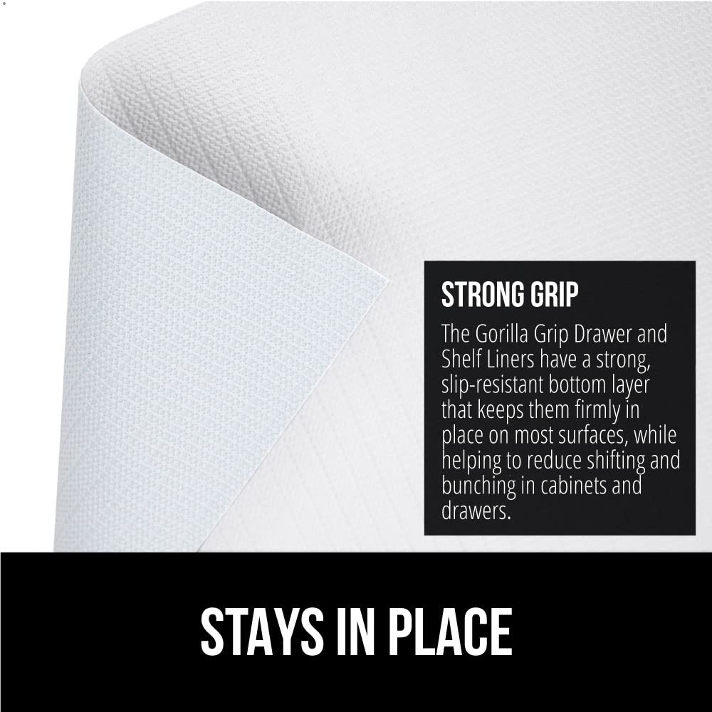 Gorilla Grip DripGuard inside cabinets protects against spills and drips.