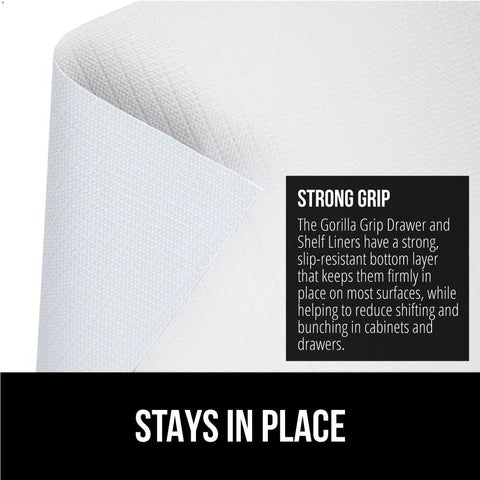Gorilla Grip DripGuard inside cabinets protects against spills and drips.