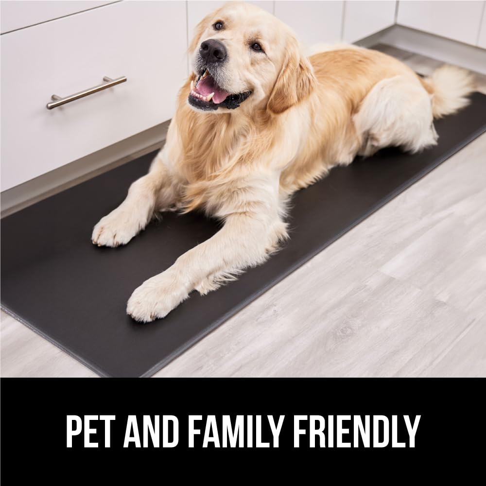 GORILLA GRIP easy-clean top surface shown on a durable kitchen mat.