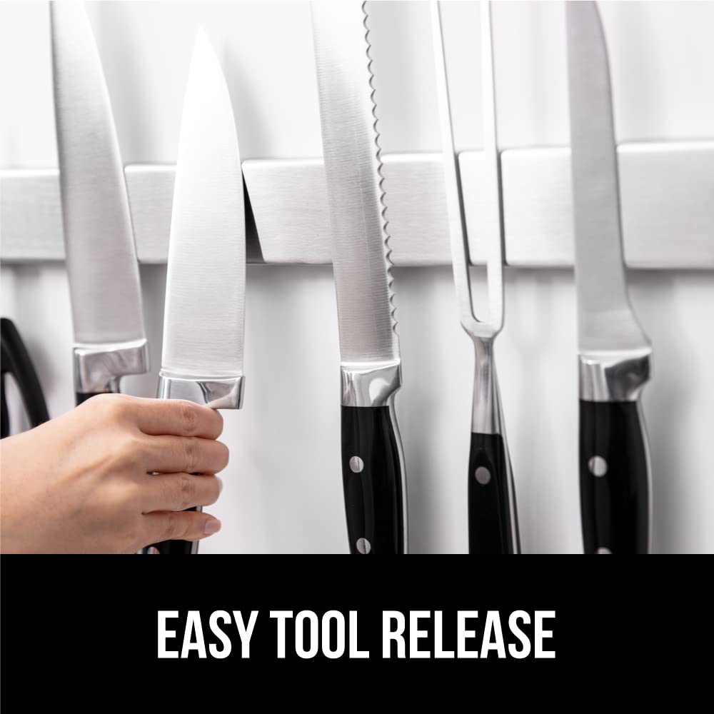 GORILLA GRIP easy-release holder enables fast knife removal