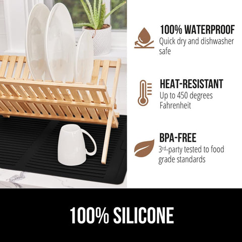 Gorilla Grip heat‑resistant mat resists heat on kitchen counters.