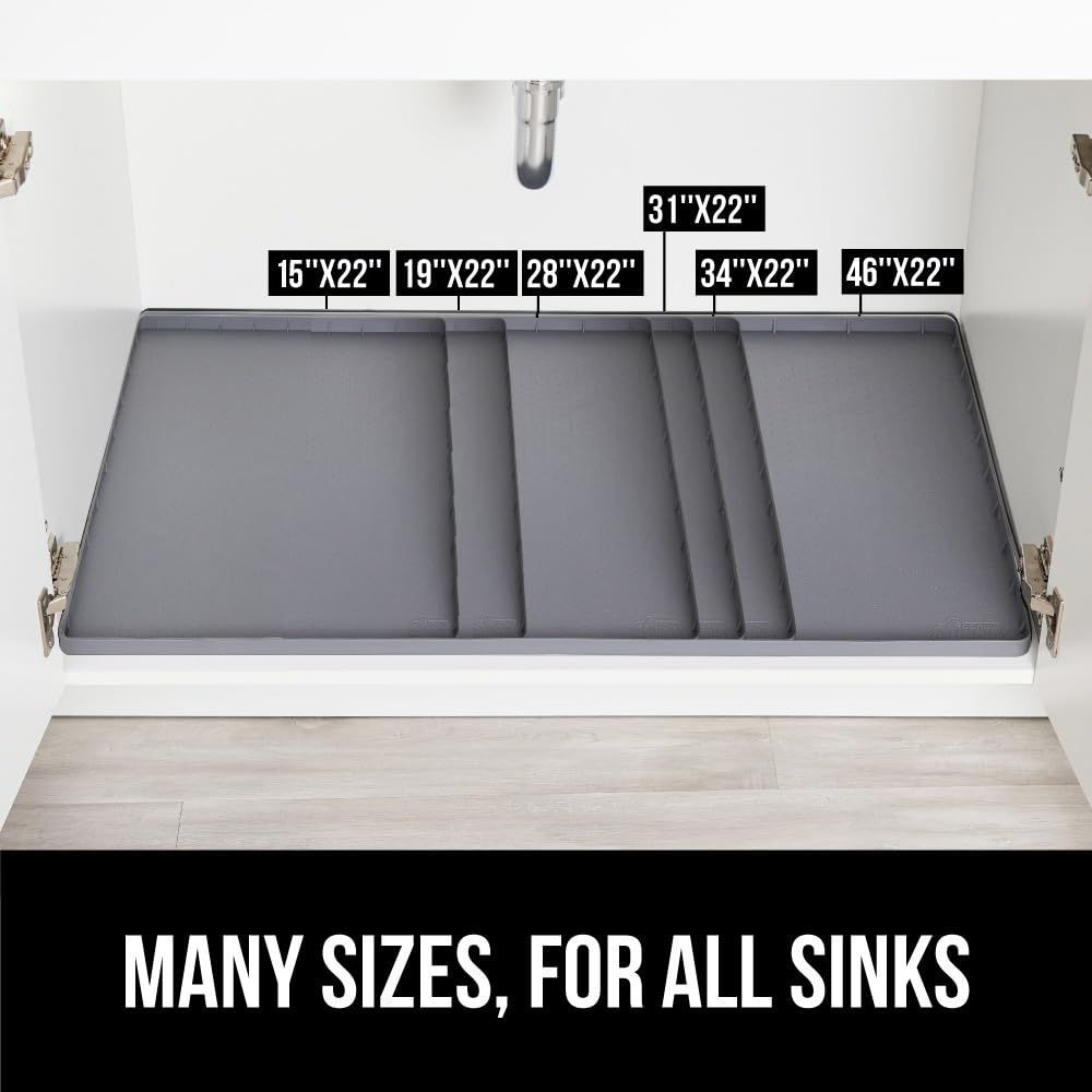 GORILLA GRIP versatile under-sink mat for kitchen, bath, and laundry rooms