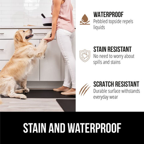 GORILLA GRIP waterproof-topside demonstrates easy cleaning and durability.