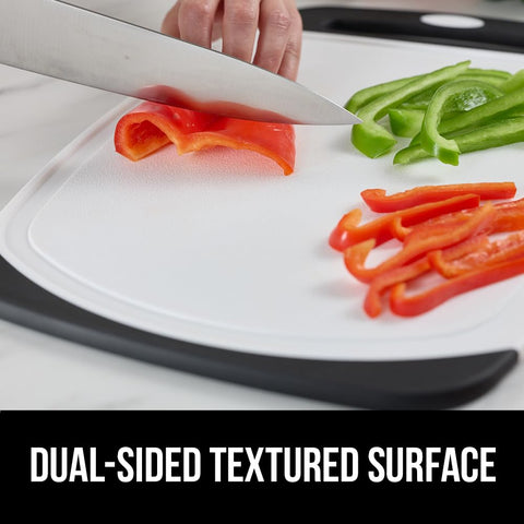 GORILLA GRIP nonporous surface resists staining and odor absorption during daily cooking.