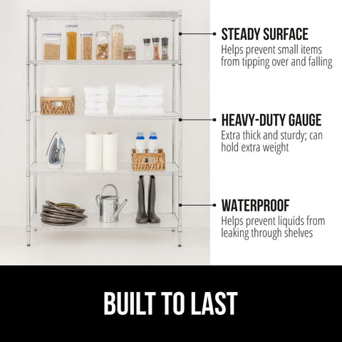 GORILLA GRIP ShelfGuard waterproof liner prevents spills on Amazon Basics compatible shelves