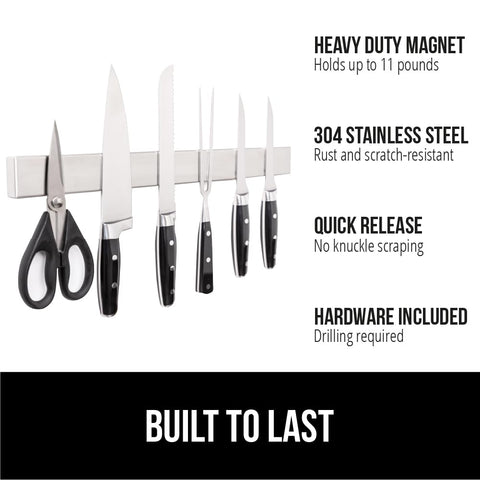 GORILLA GRIP stainless steel construction with satin finish adds durability and style to the kitchen.