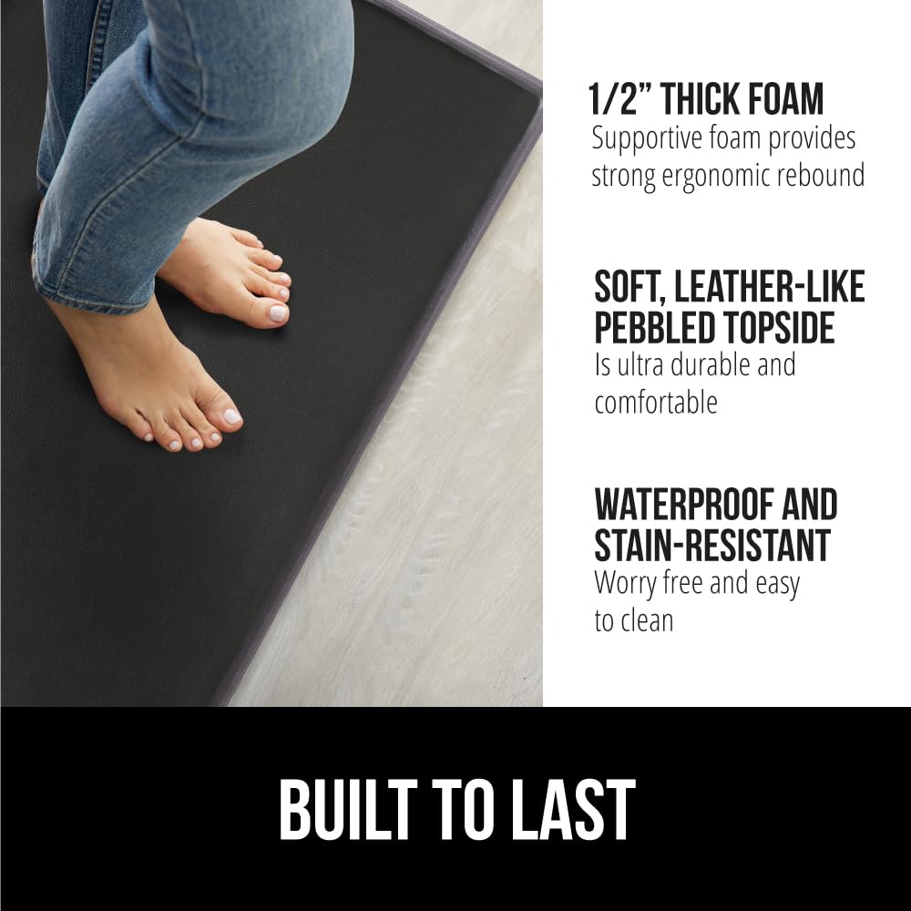 GORILLA GRIP two-pack 17x59 mat close-up shows longer standing comfort.