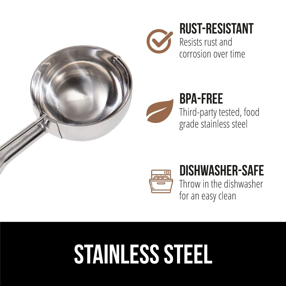 GORILLA GRIP uniform scoops ensure consistent portions for cookies and muffins