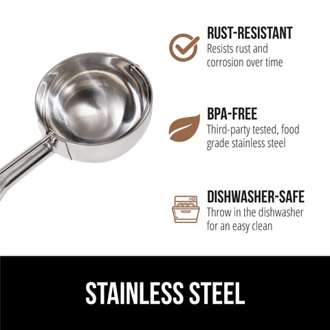 GORILLA GRIP uniform scoops ensure consistent portions for cookies and muffins