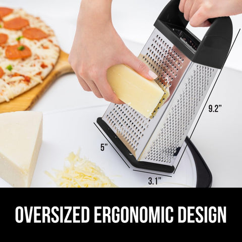 GORILLA GRIP XL slip-resistant border keeps the grater steady
