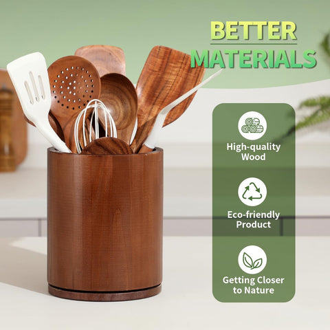 Gorsent rotating holder keeps long utensils within reach.