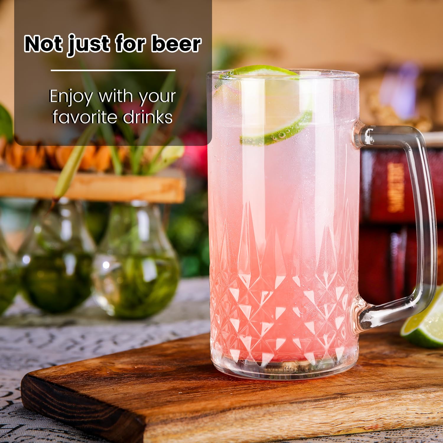 GOSDENG freezer-friendly pint glass keeps beverages cold longer