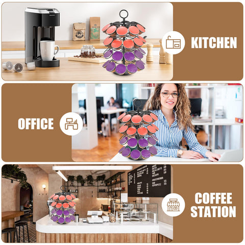 Gosemai K-Cups compatibility in a compact, organized stand.