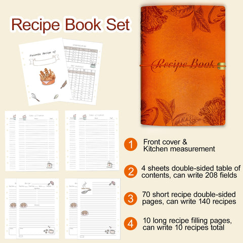 GoShambar A5 format 6.5x9.0 inches journal for portable kitchen organization.