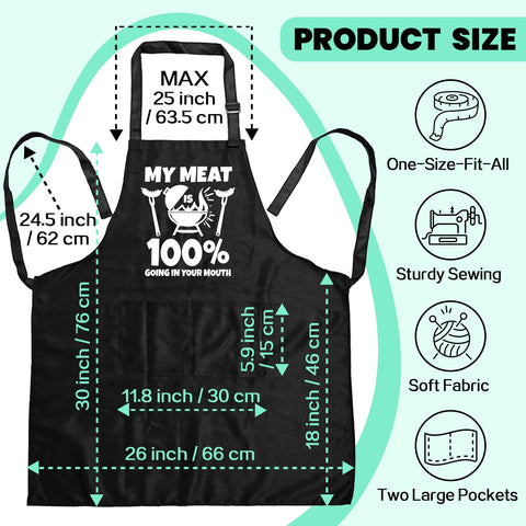 GOSJINNK apron with adjustable neck strap for comfortable long cooks